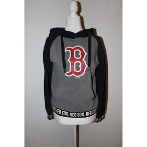 '47 Brand Boston Red Sox MLB Women's Raglan Hoodie Grey Navy Small